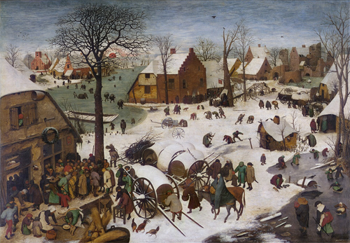 Pieter Breugel – volkstelling in Bethlehem -s-
